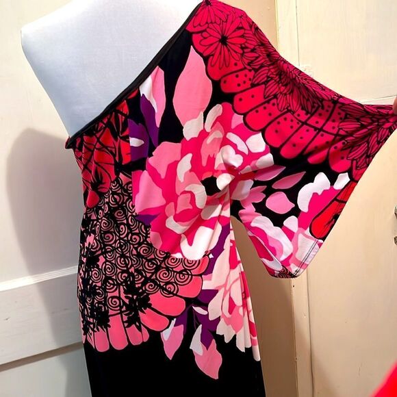 NWOT Bisou Bisou Floral Print Cold Shoulder Dress Women’s 16 New Years Outfit?! - Picture 5 of 8